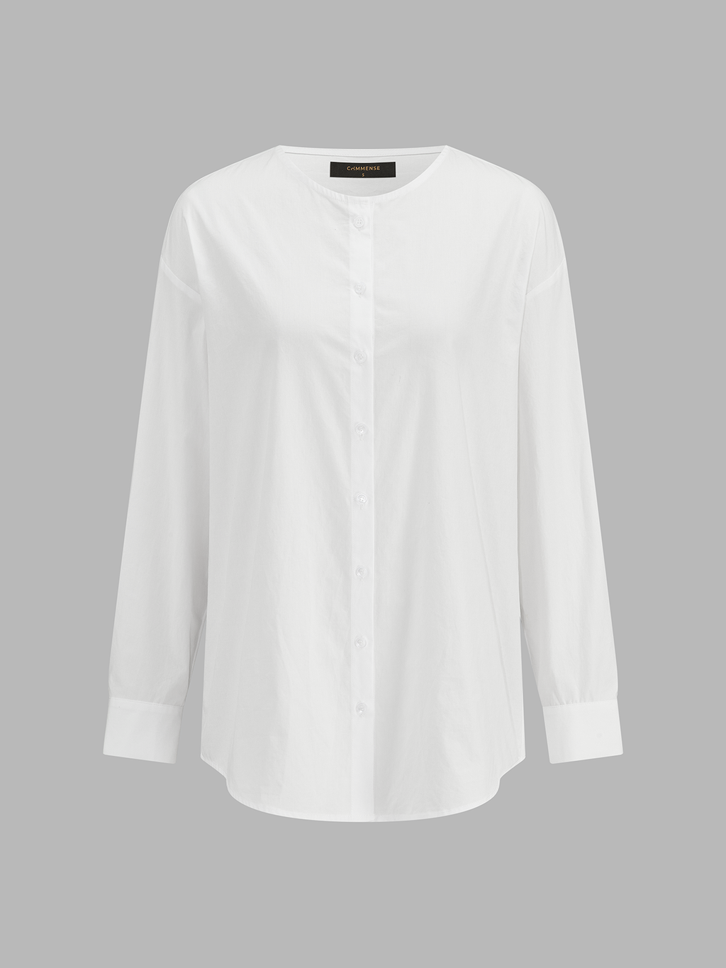 Asymmetric Turtleneck Knit Vest & Cotton Shirt Set