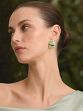 Dragonfly Oval Enamel Stud Earrings