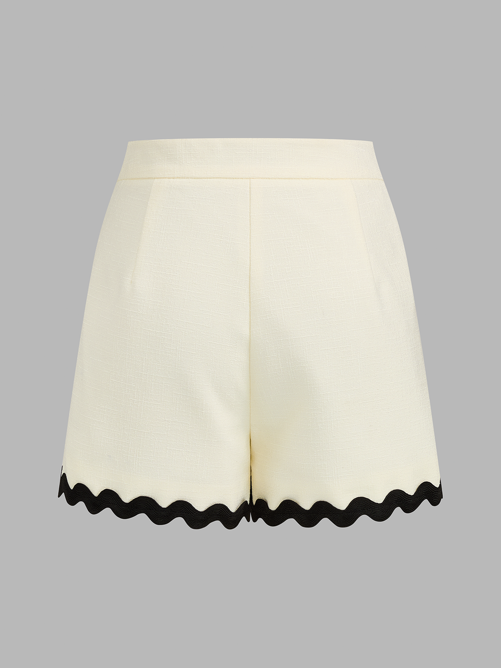 Scallop Trim Two Piece Shorts Set