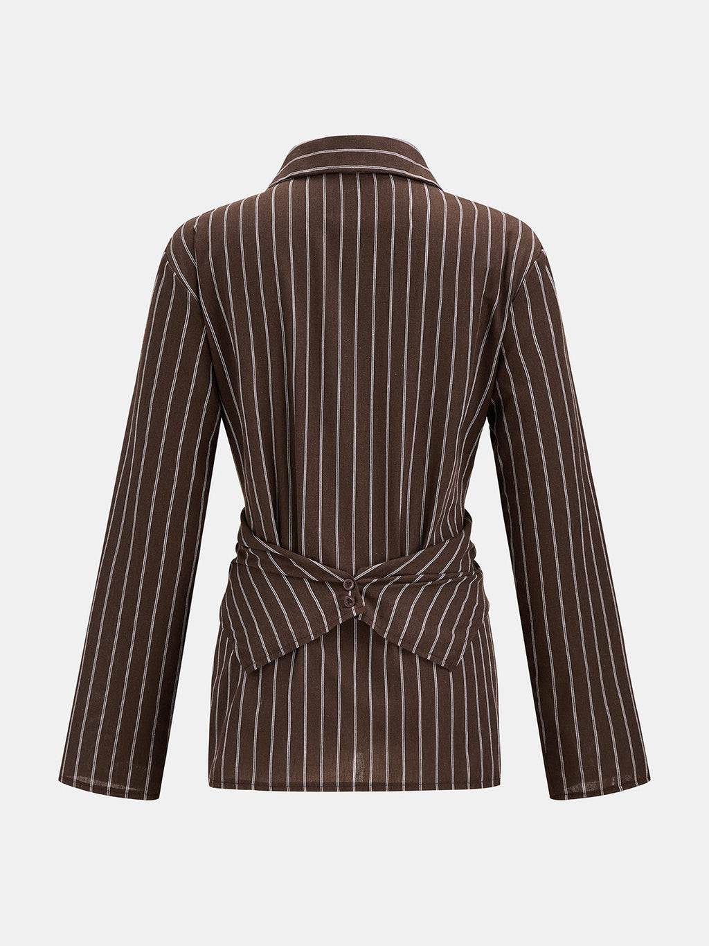 Cross Wrap Striped Two Piece Shorts Set