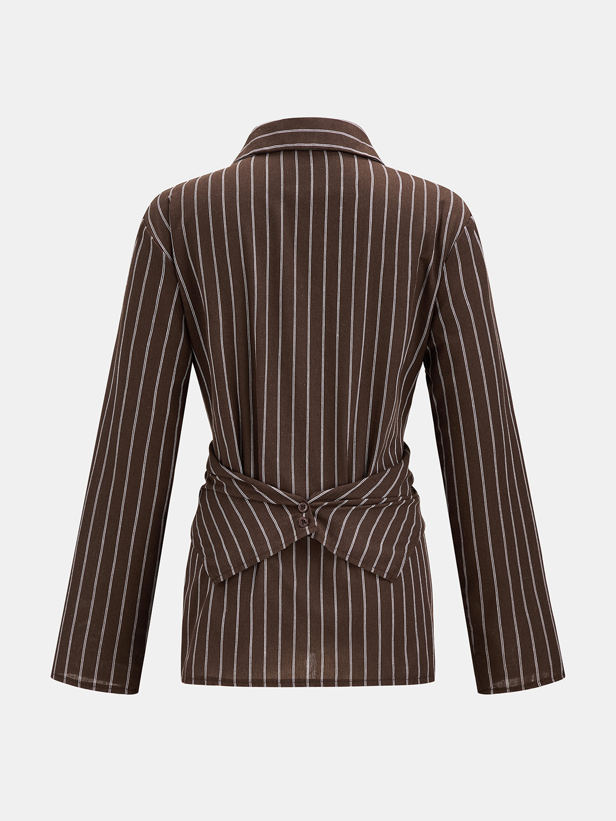Cross Wrap Striped Two Piece Shorts Set