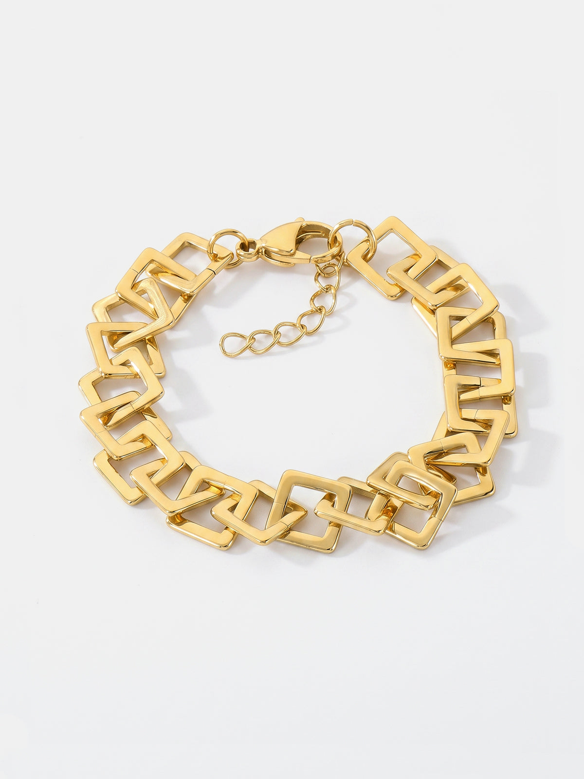 Interlocking Square Link Bracelet