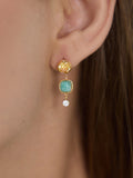 Luxury Layered Gemstone Dangle Earrings
