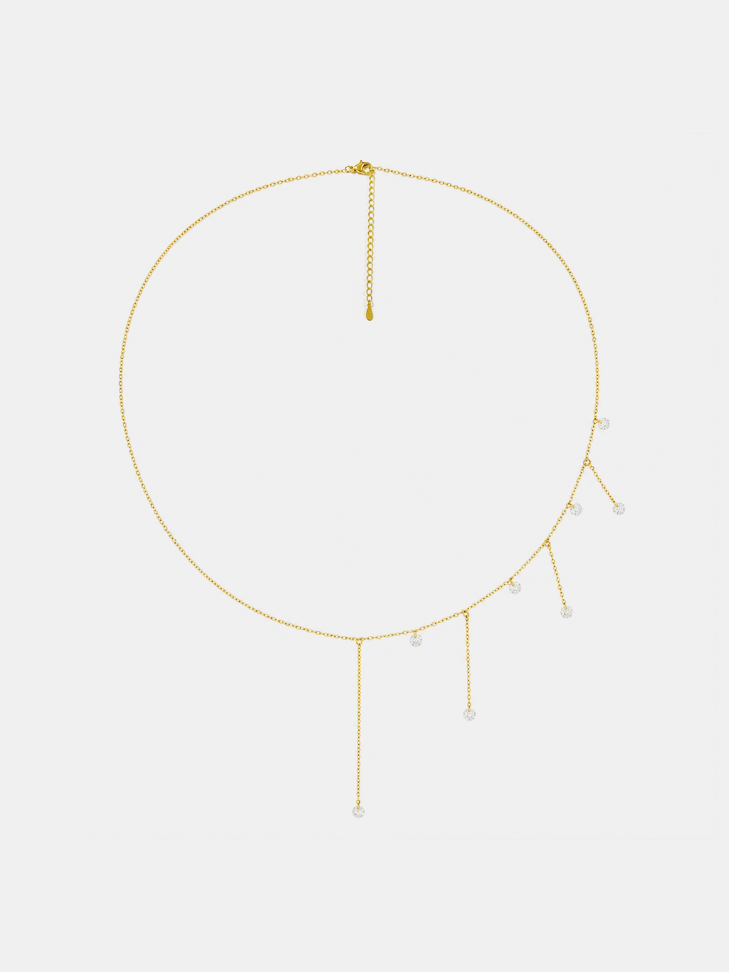 Dangling Zircon Pendant Necklace