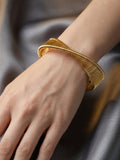 Cross Woven Open Cuff Bangle
