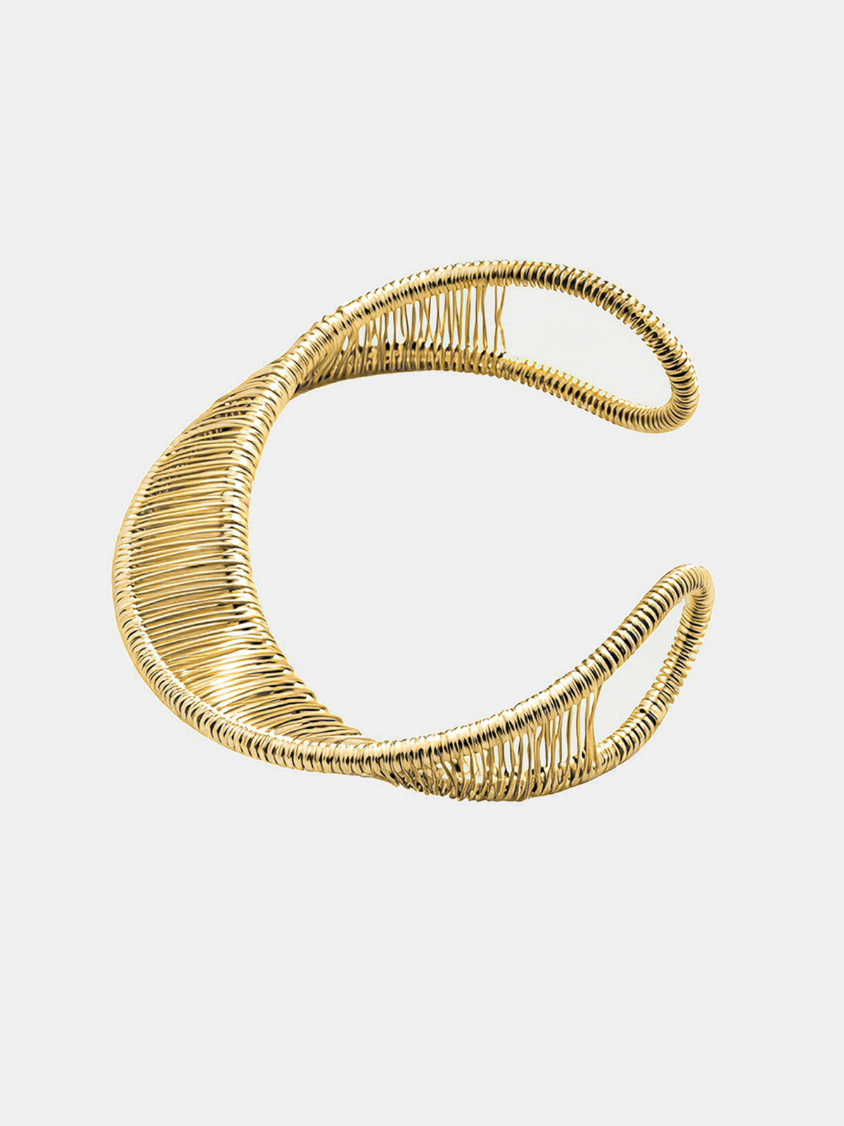 Cross Woven Open Cuff Bangle