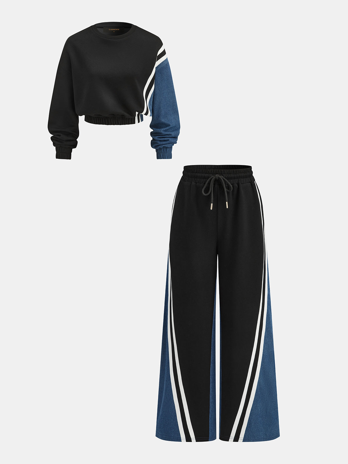 Color Block Casual Two Piece Tracksuit