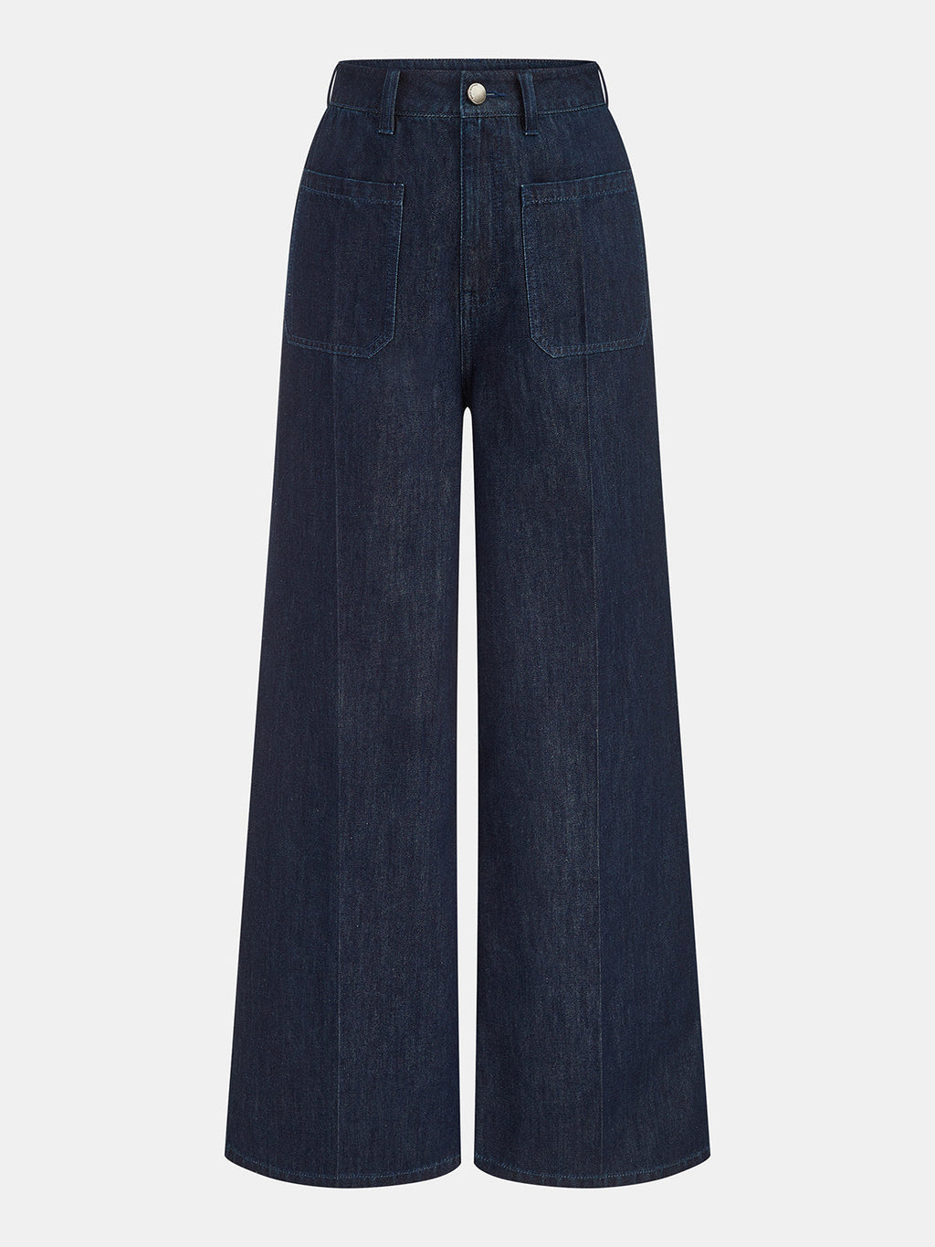 Denim Cropped Shirt & Wide Leg Jeans Set