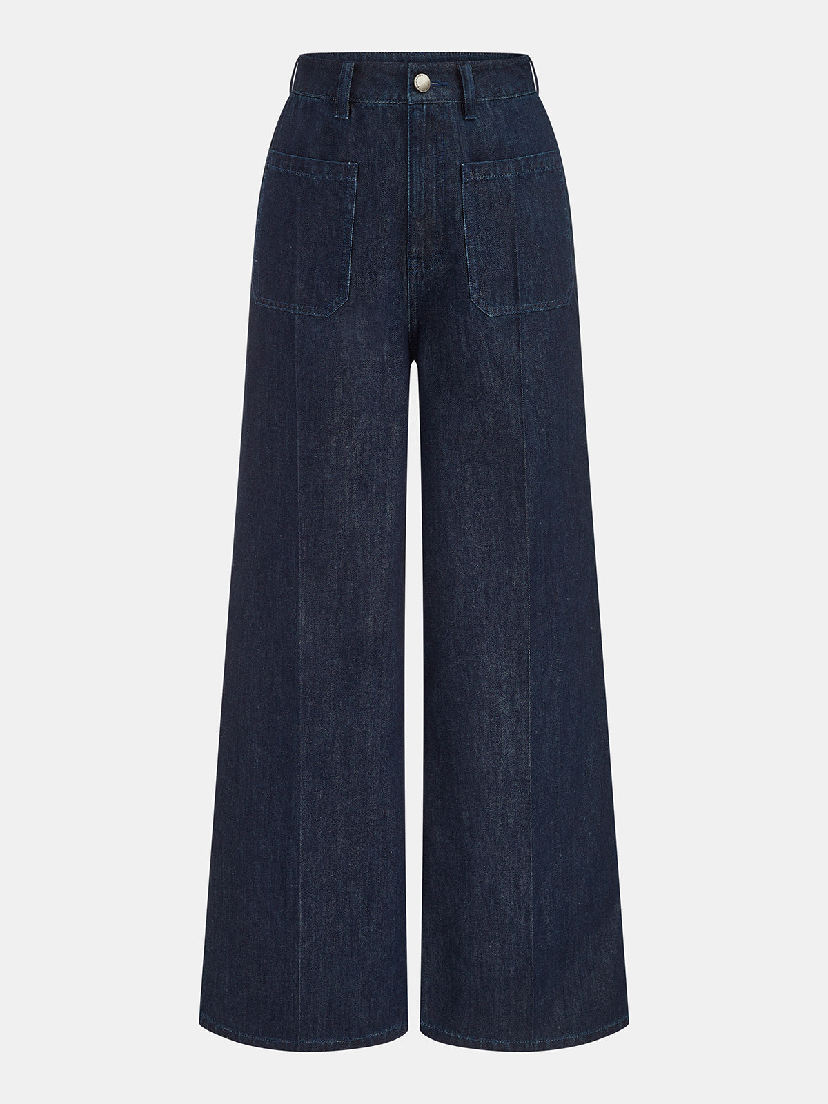Denim Cropped Shirt & Wide Leg Jeans Set