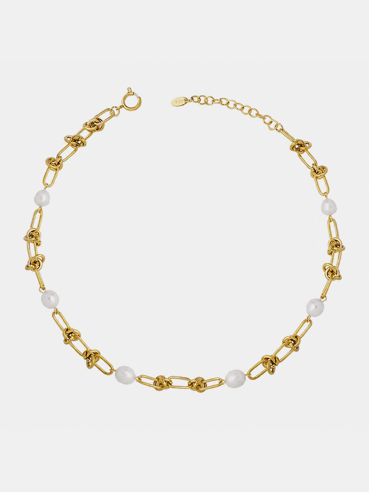 Pearl Knotted Chain Necklace