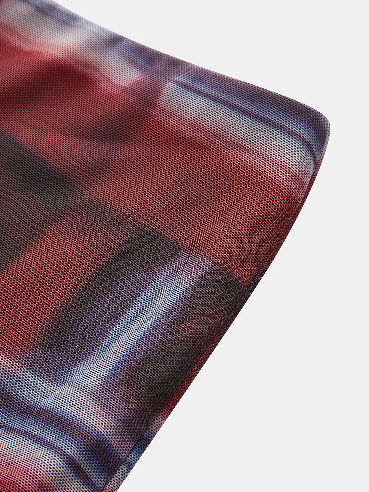 Plaid Mesh Asymmetrical Midi Skirt