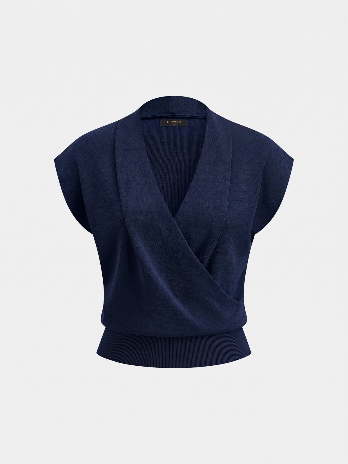 Wrap V Neck Sleeveless Knit Top