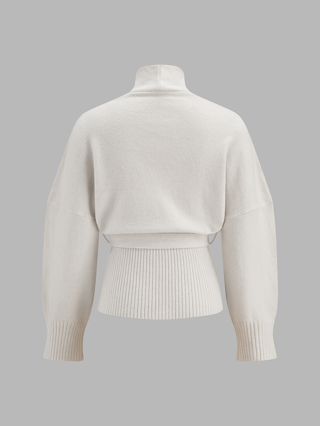 Wrap‑Front Belted Knit Co‑ord Set