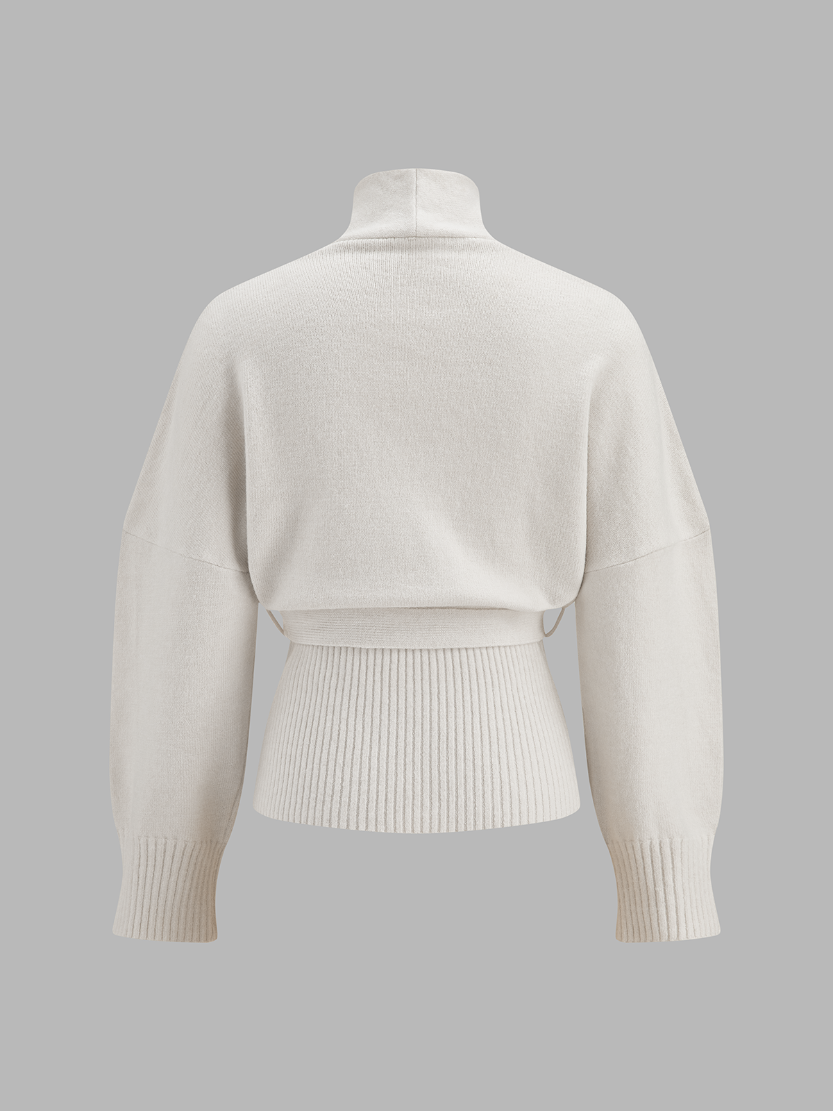 Wrap‑Front Belted Knit Co‑ord Set
