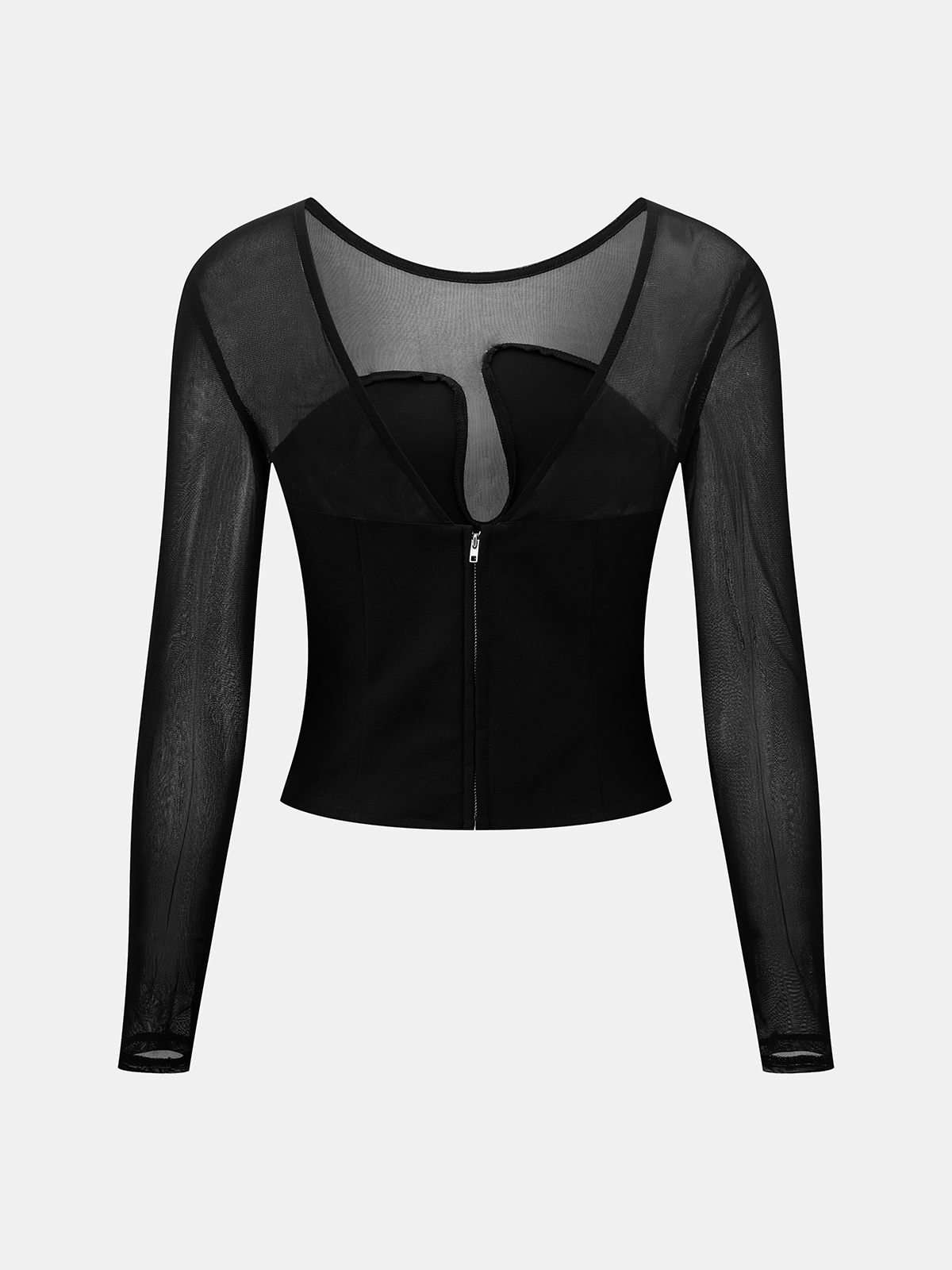 Sheer Mesh Bustier Top