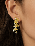 Ginkgo Leaf Dangle Earrings