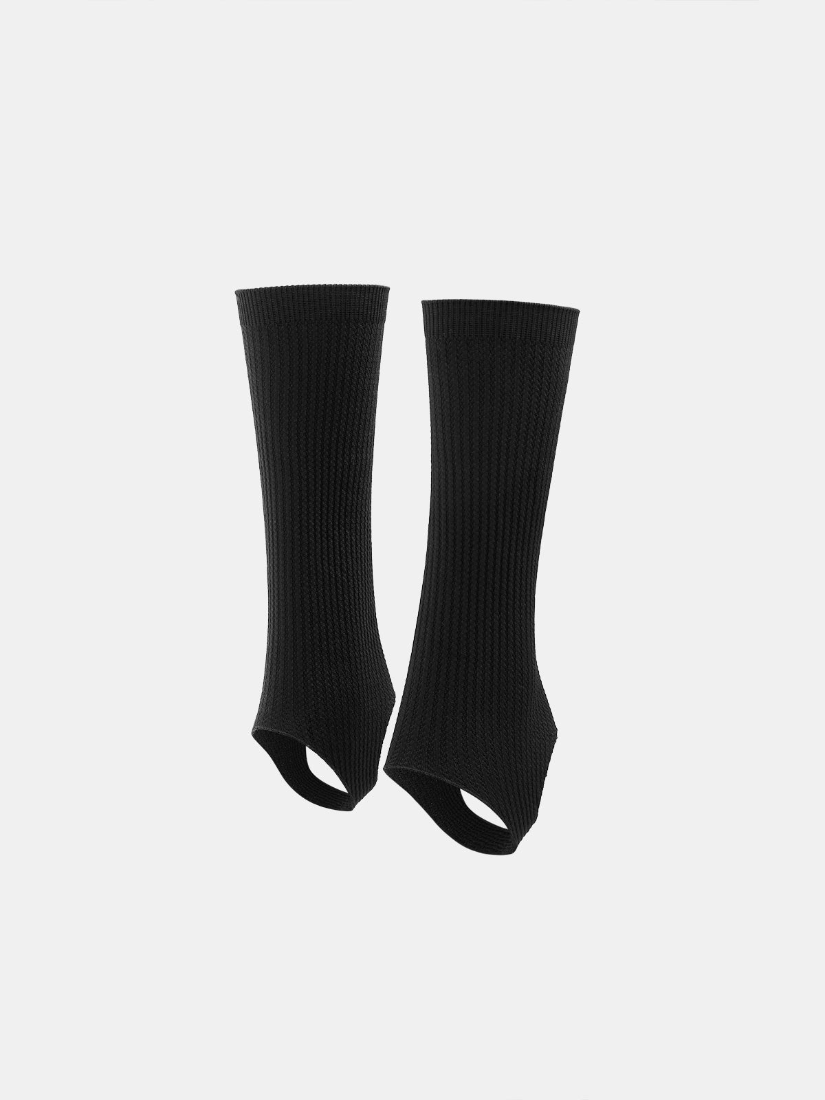 Ribbed Knit Stirrup Mid‑Calf Socks