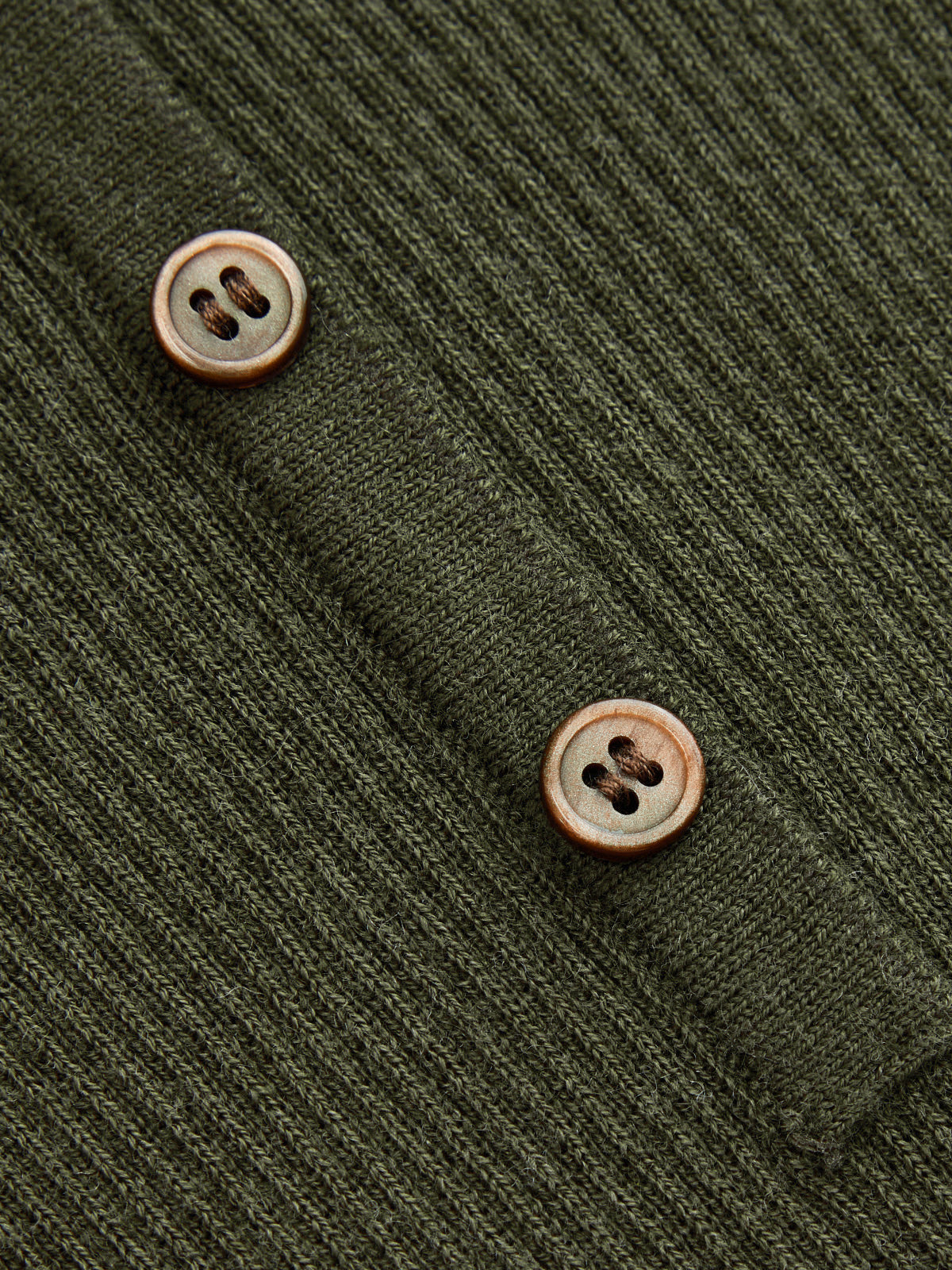 Contrast Collar Ribbed Henley Top