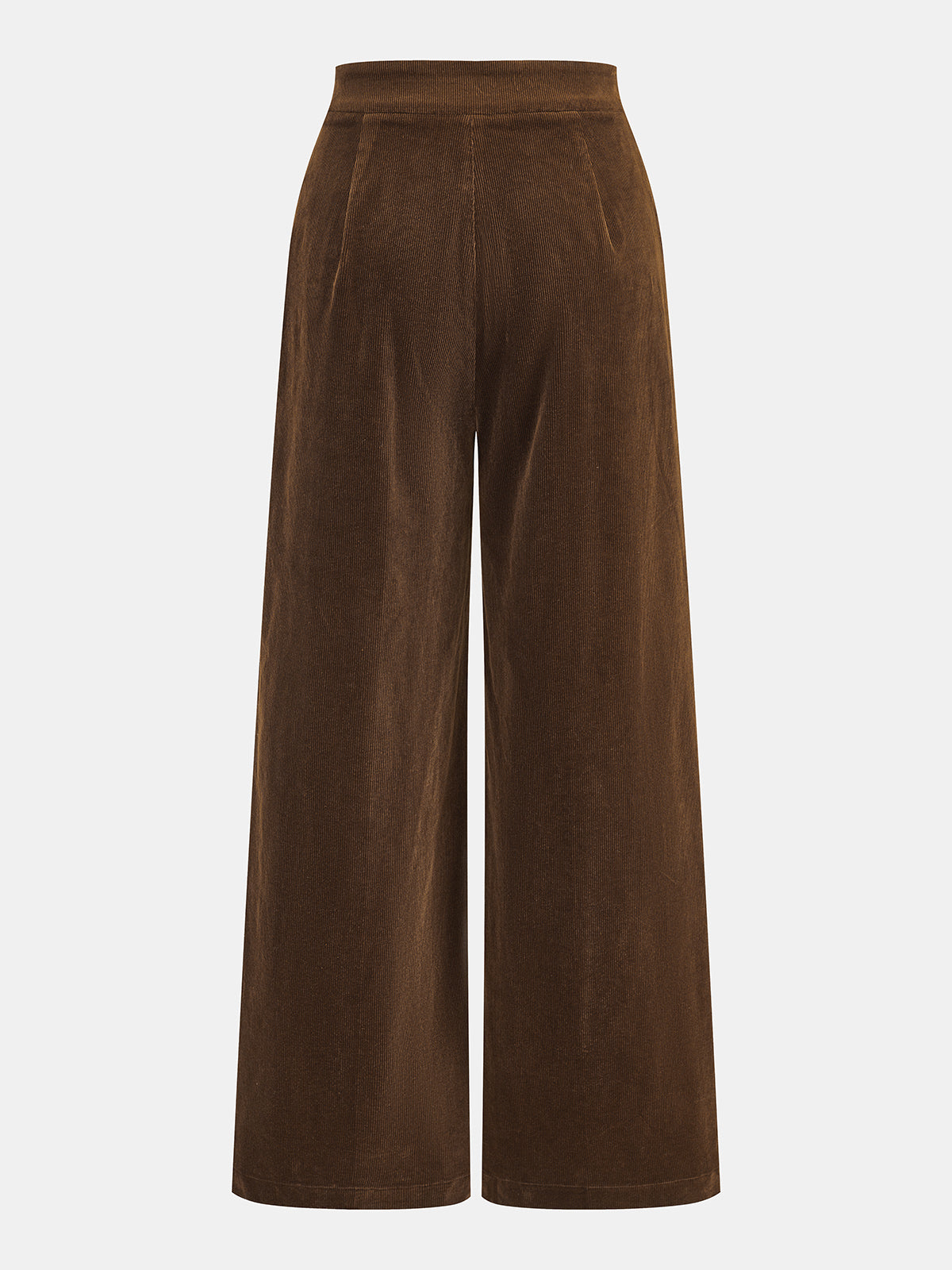 Front‑Seam Corduroy Wide‑Leg Pants