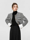 Tweed Boucle Crop Blazer