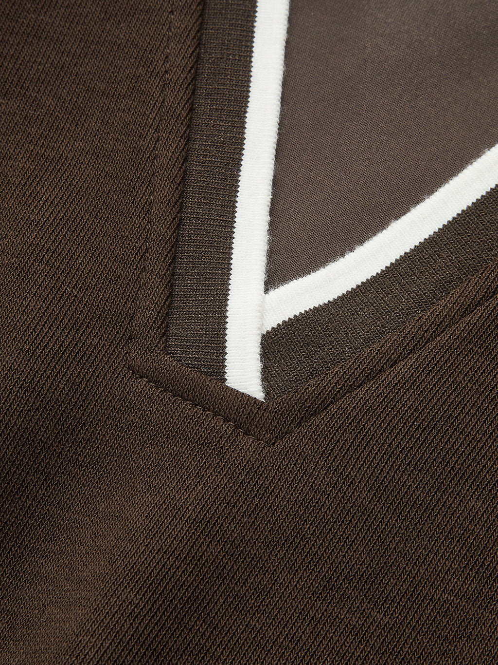 Contrast Trim Polo Cropped Sweatshirt