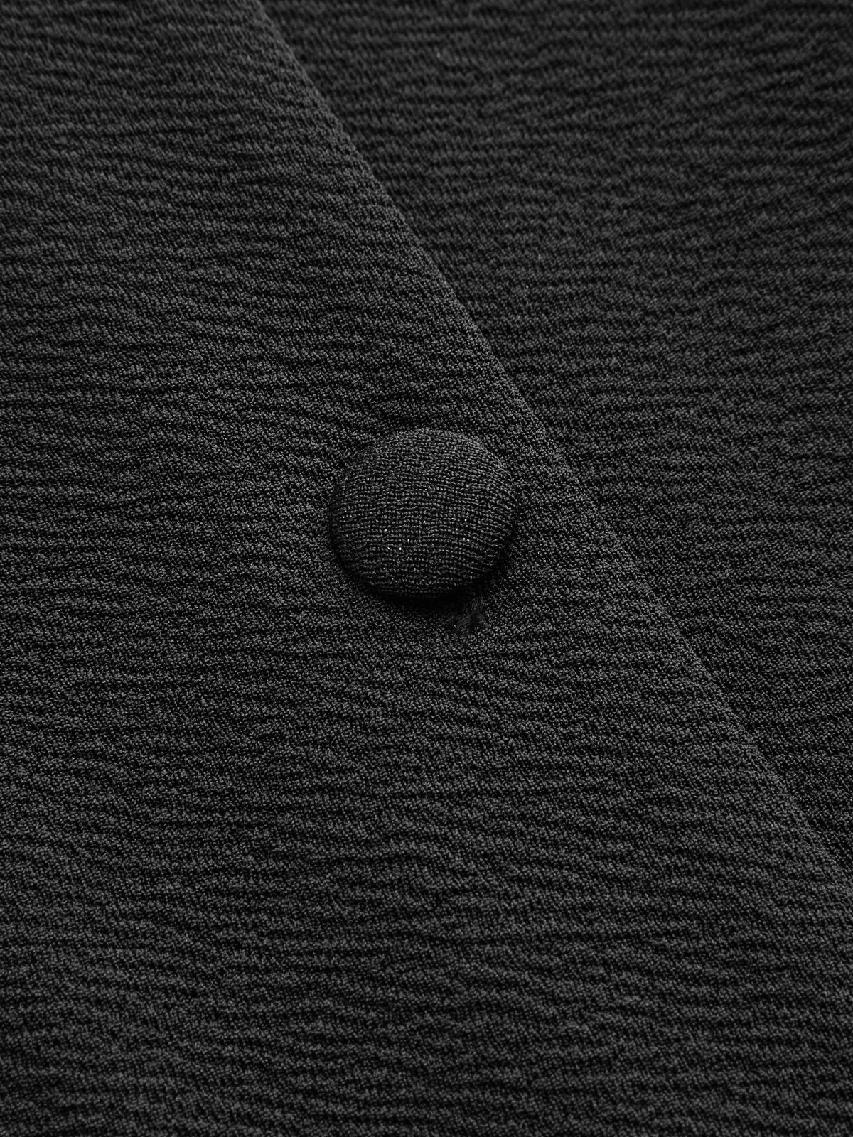 Fold‑Over Scalloped Edge Button‑Front Maxi Dress