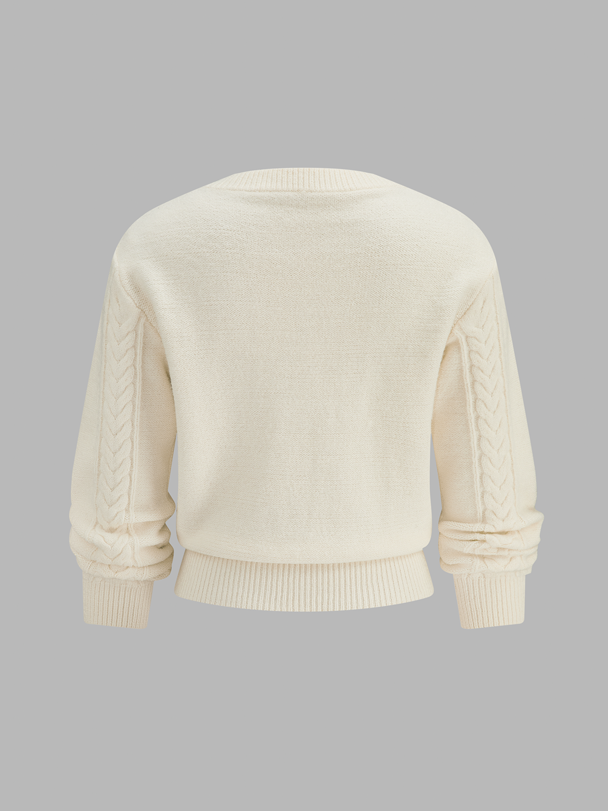 Napoleonic Frogging Detail Cable Knit Sweater