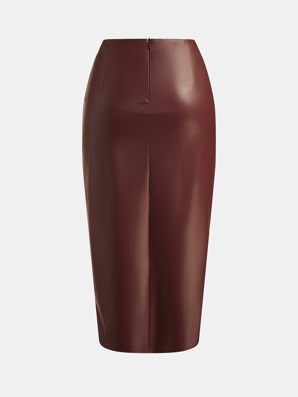 Long‑Sleeve Bodysuit Faux‑Leather Skirt Two‑Piece Set