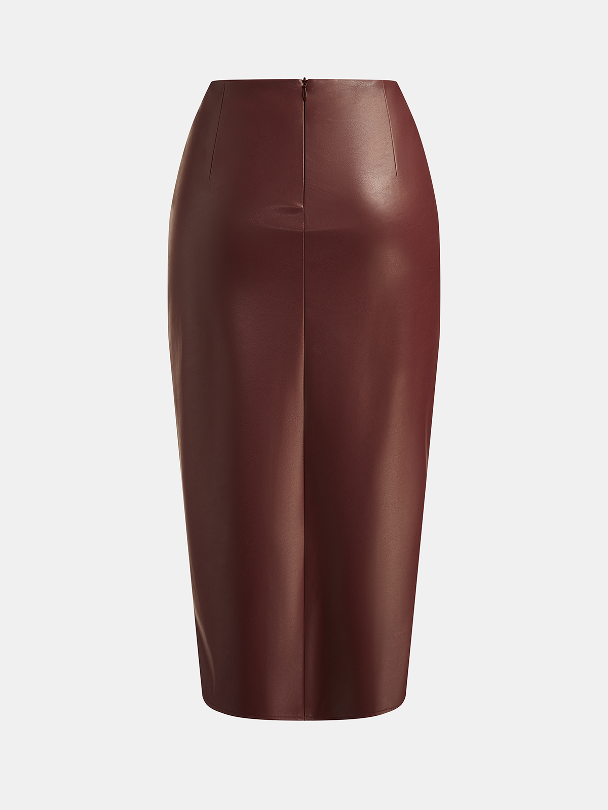 Long‑Sleeve Bodysuit Faux‑Leather Skirt Two‑Piece Set