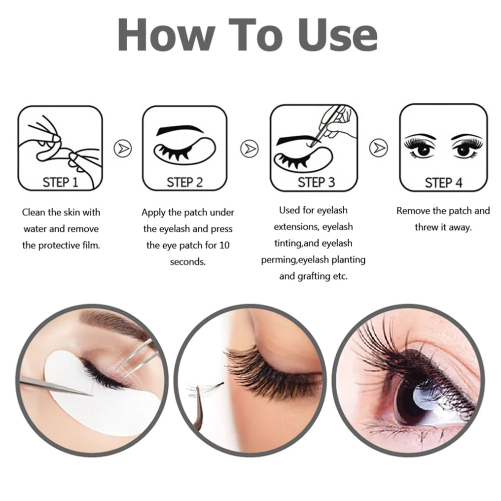 20/50/100pcs Eye Patches Eyelash Extension Under Eye Pads Makeup Eyelash Patches Tip Stickers Pads For Eyelash Extension Makeup