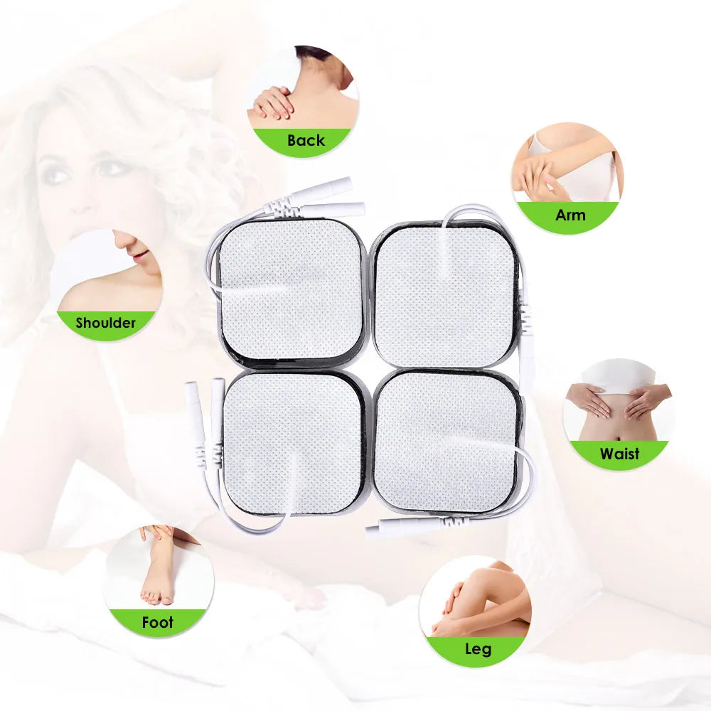 100P/50P 4x4cm Muscle Stimulator Electrode Pads Non-woven Fabric Self Adhesive Replacement Pads for Tens Digital Machine