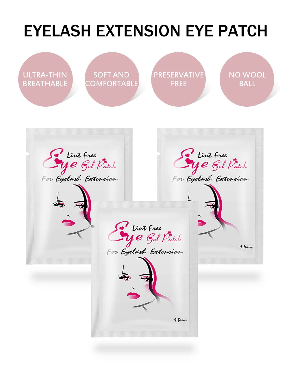 20/50/100pcs Eye Patches Eyelash Extension Under Eye Pads Makeup Eyelash Patches Tip Stickers Pads For Eyelash Extension Makeup