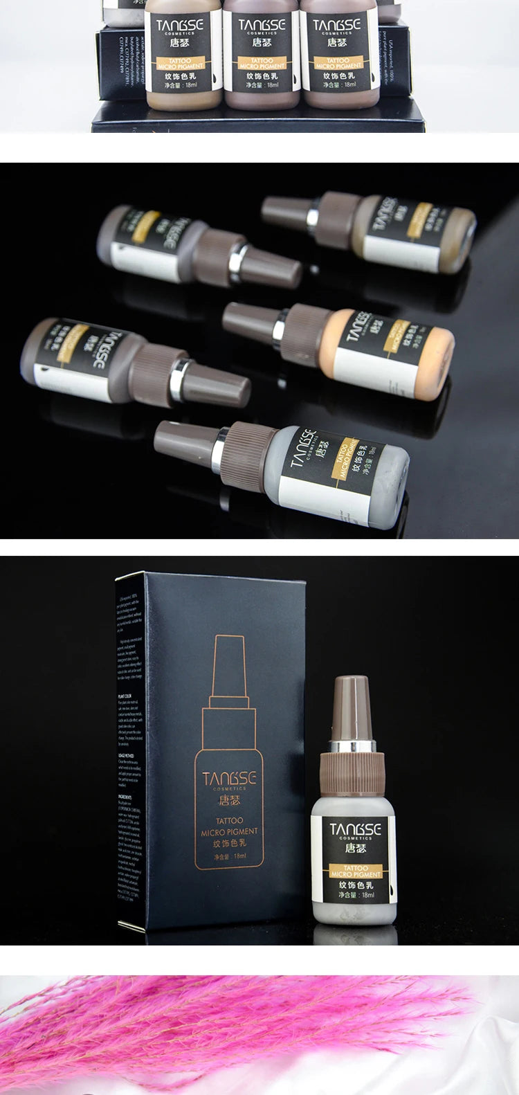 18ml Microblading Pigments Professional Tattoo Ink Set Permanent Makeup Eyebrow Lips Eyeline Tattoo Color Body Beauty Art Tool
