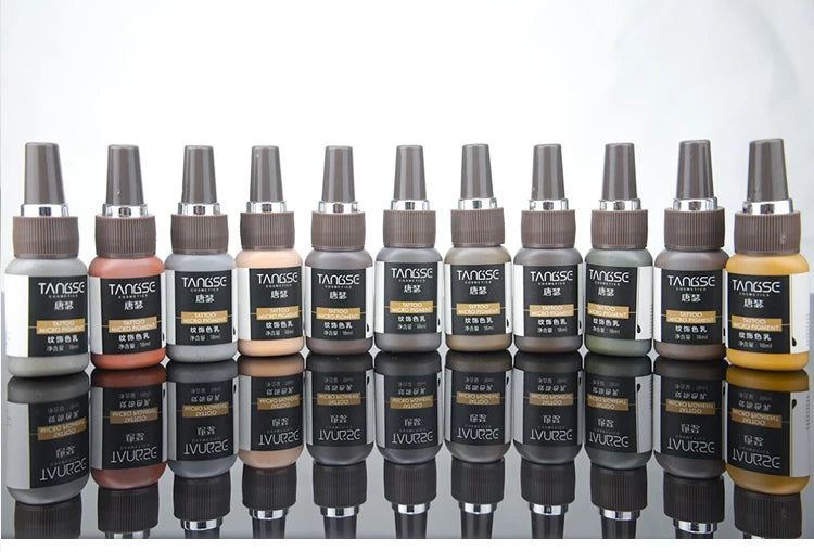 18ml Microblading Pigments Professional Tattoo Ink Set Permanent Makeup Eyebrow Lips Eyeline Tattoo Color Body Beauty Art Tool