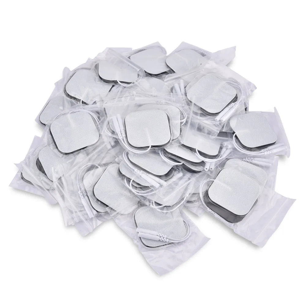 100P/50P 4x4cm Muscle Stimulator Electrode Pads Non-woven Fabric Self Adhesive Replacement Pads for Tens Digital Machine