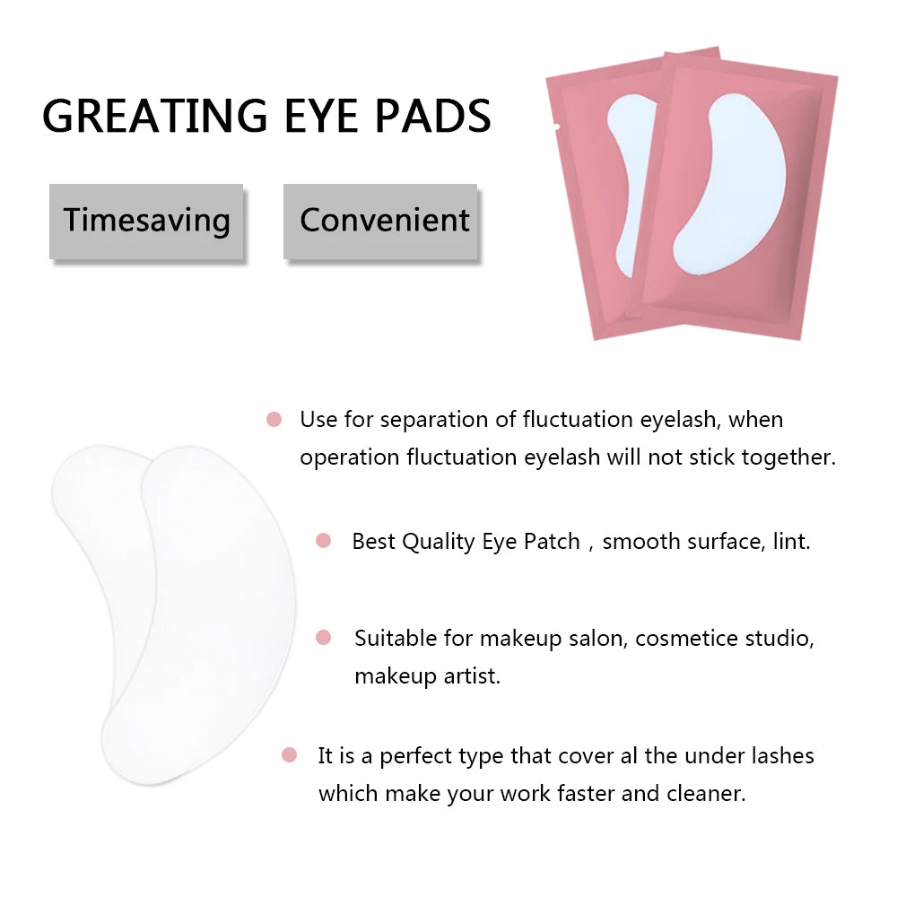 20/50/100pcs Eye Patches Eyelash Extension Under Eye Pads Makeup Eyelash Patches Tip Stickers Pads For Eyelash Extension Makeup