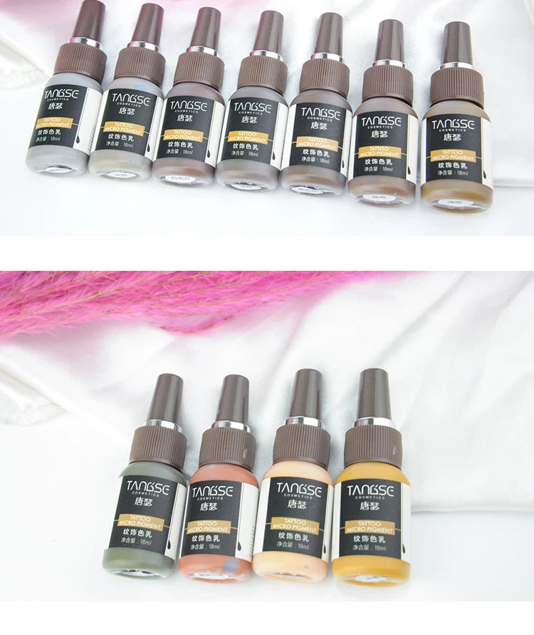 18ml Microblading Pigments Professional Tattoo Ink Set Permanent Makeup Eyebrow Lips Eyeline Tattoo Color Body Beauty Art Tool