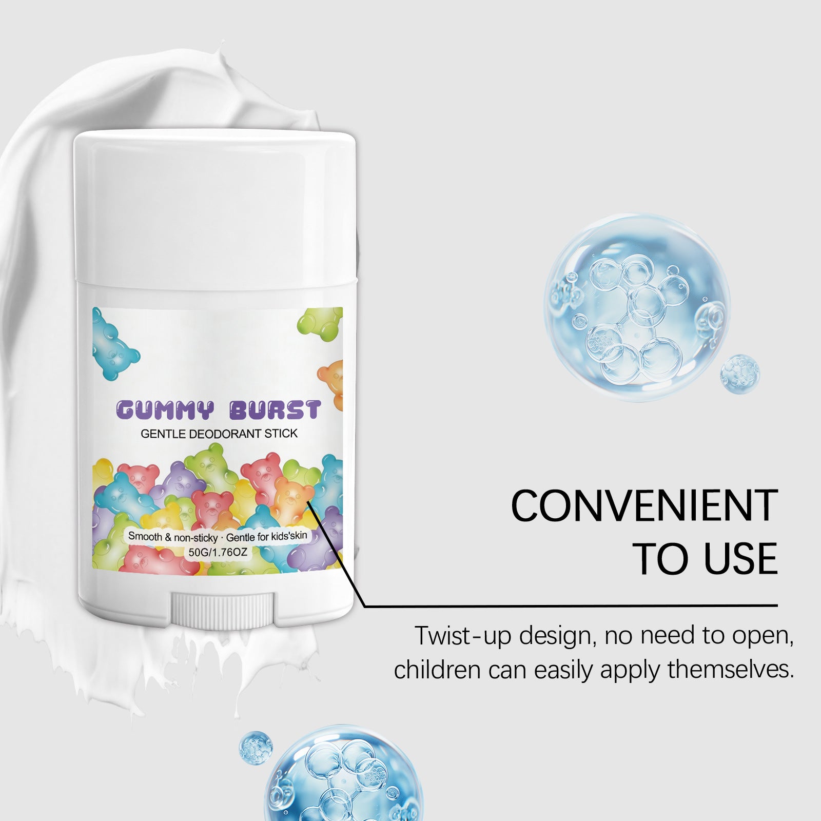 Body Odor Remover Antiperspirant Stick for Kids Sweat Odor Inhibiting Armpit Refreshing Lasting Fragrance Body Deodorant Stick