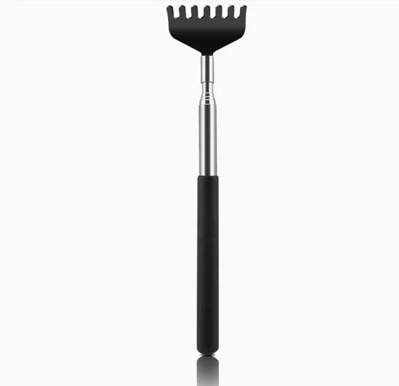 Telescopic Back Scratcher Scratching Backscratcher Massager Metal Stainless Steel Tool with Carrying Bag