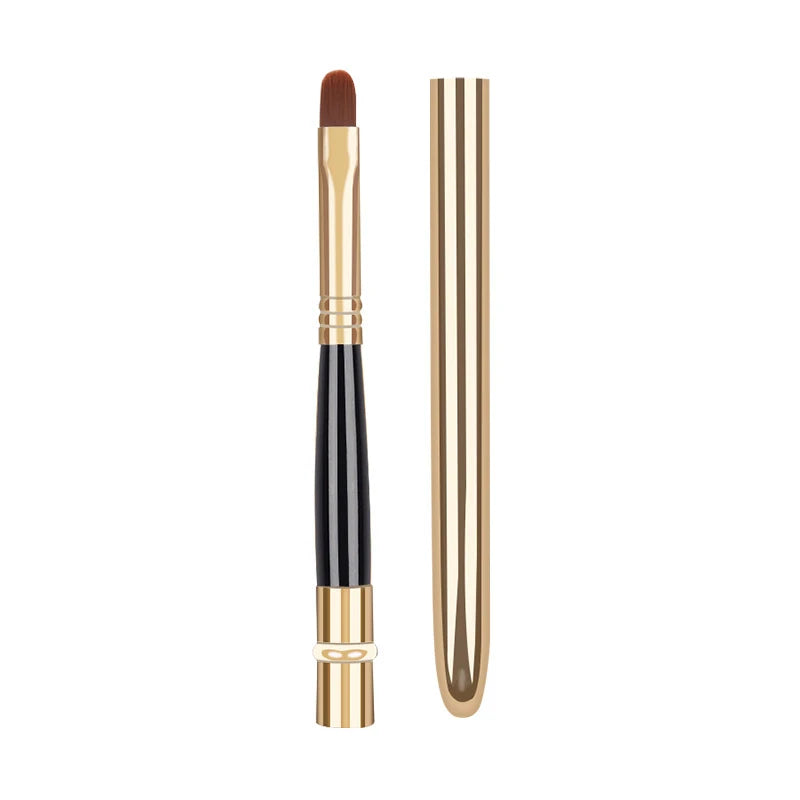 Portable Retractable Makeup Brush - Eyeshadow Lip Gloss Tool with Adjustable Lips Brush And Protective Cover for Beauty Cosmetic