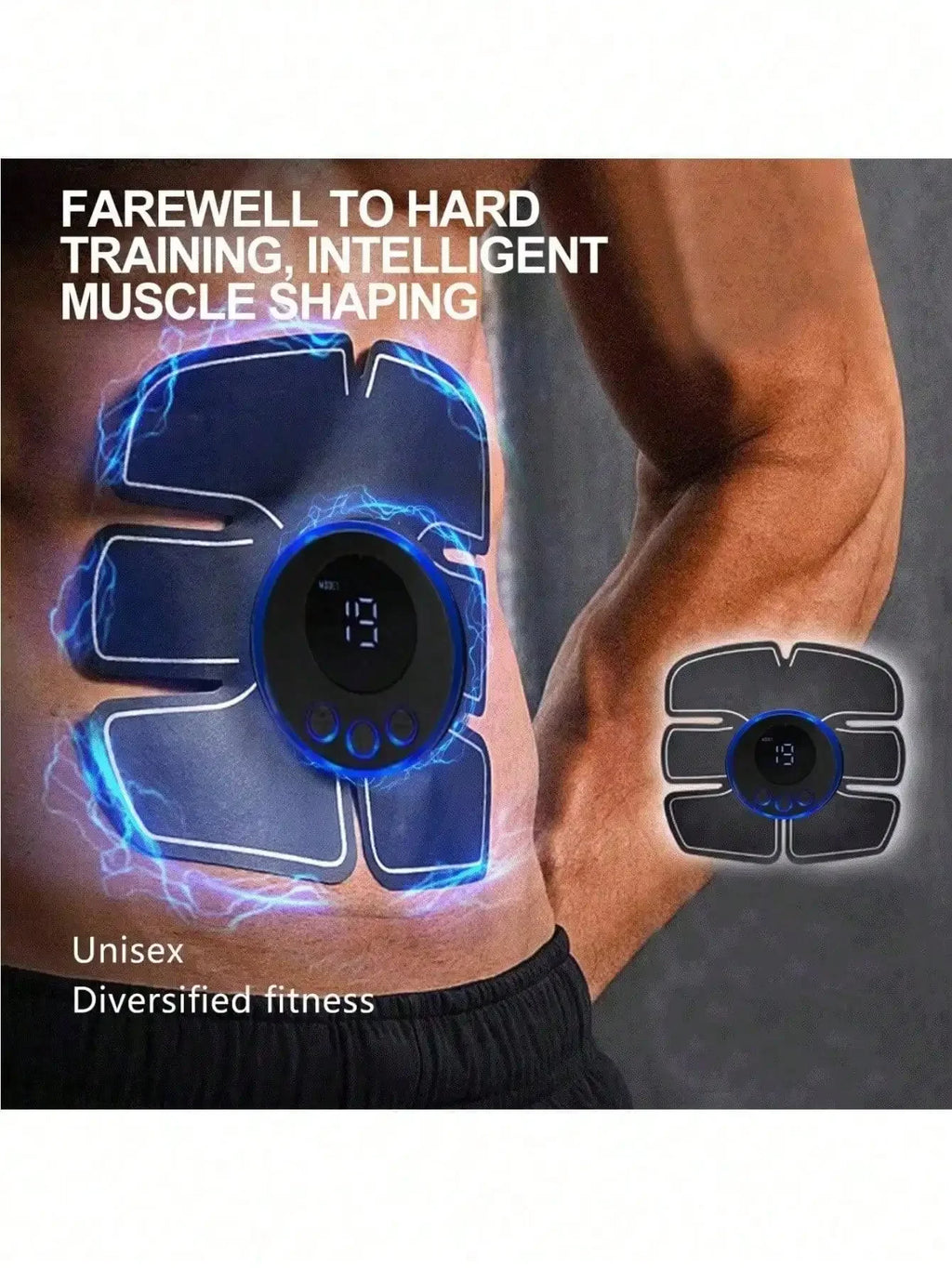2026 1PC Abs Stimulator, Muscle Toner, Portable Muscle Trainer, Intelligent Wireless Fitness Apparatus Rechargeable