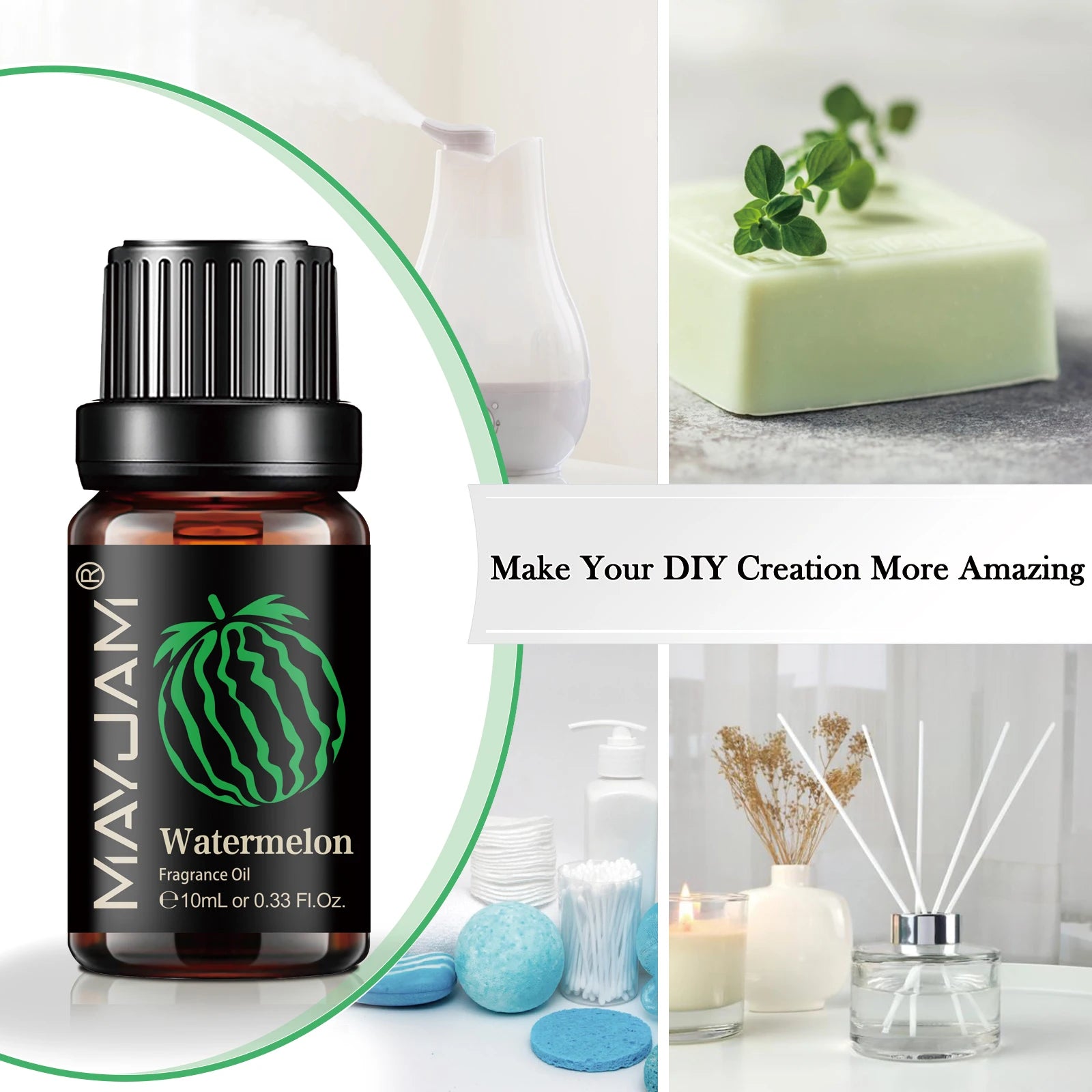 MAYJAM 10ML Fruit Fragrance Oil Lime Apple Mango Passion Fruit Strawberry Watermelon Cherry Coconut Lemon Sweet Orange 1pcs Oil
