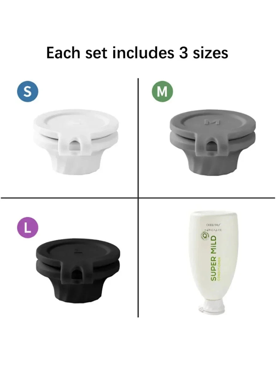 Bottle Emptying Caps, 3/6pcs Adapters Transfer Connector, 3 Sizes Inverted Caps Flipping Bottle, Inverted bottle cap Get Every D
