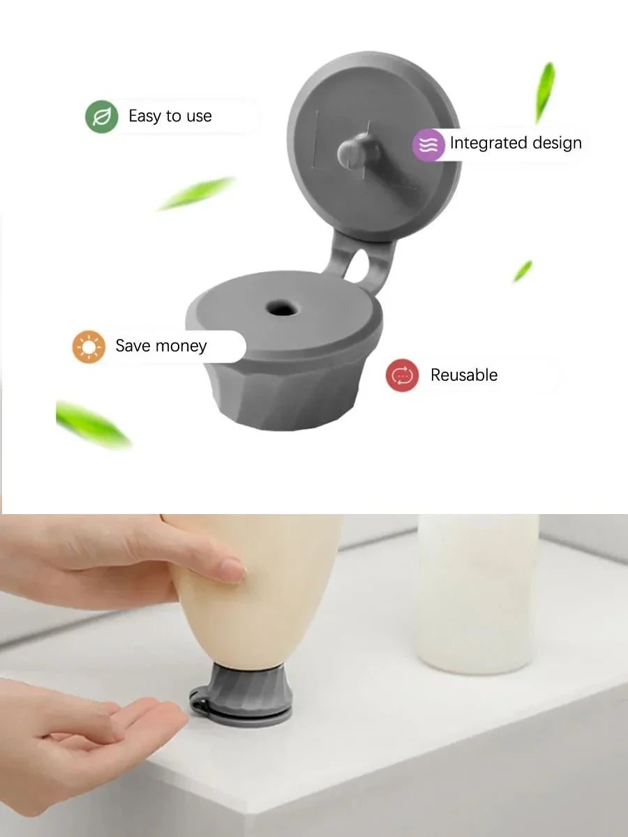 Bottle Emptying Caps, 3/6pcs Adapters Transfer Connector, 3 Sizes Inverted Caps Flipping Bottle, Inverted bottle cap Get Every D