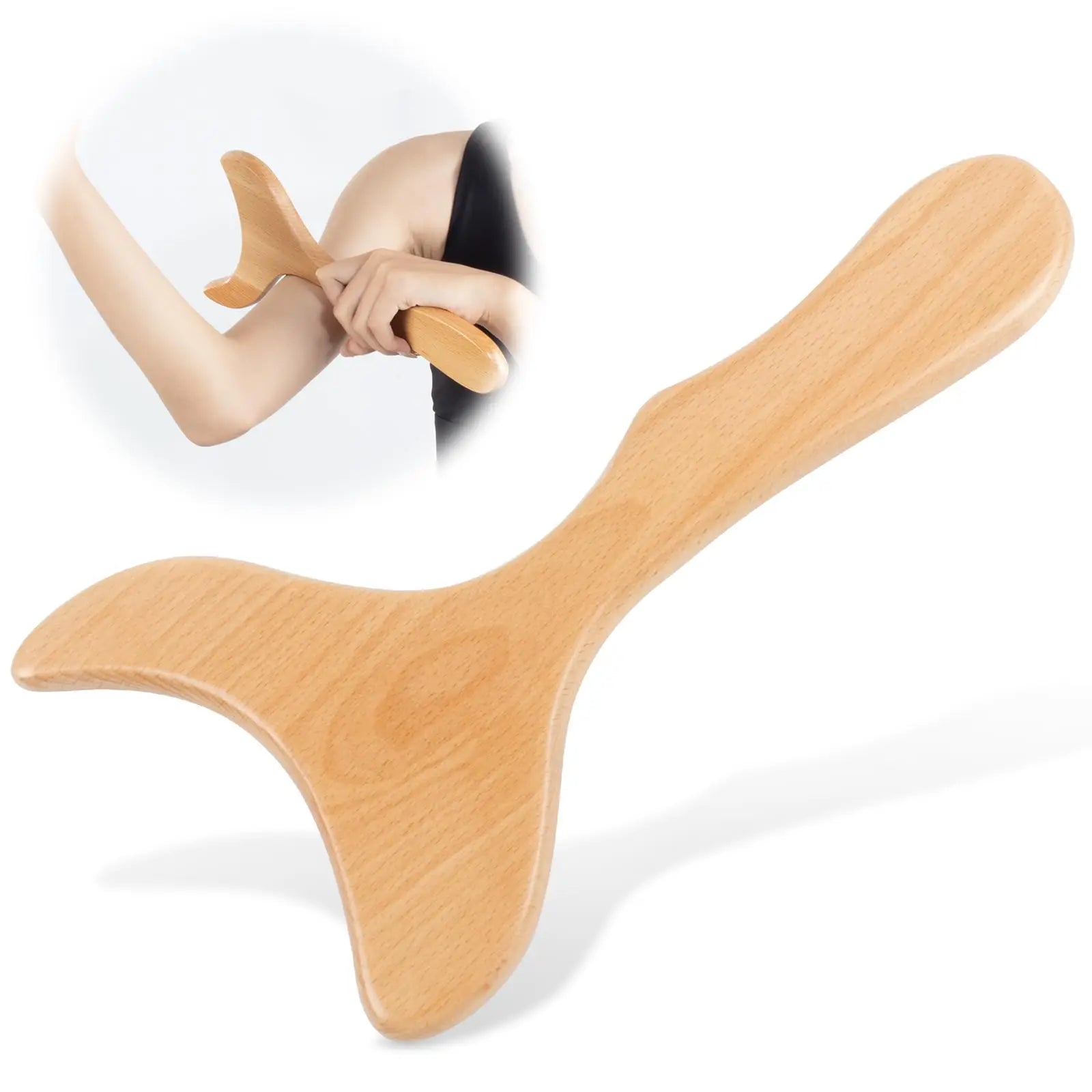 Wooden Massage Roller Tool Set, Wood Massage Kit, Manual Massage Tool for Body Massage Gua Sha Set, for Back,Legs,Neck