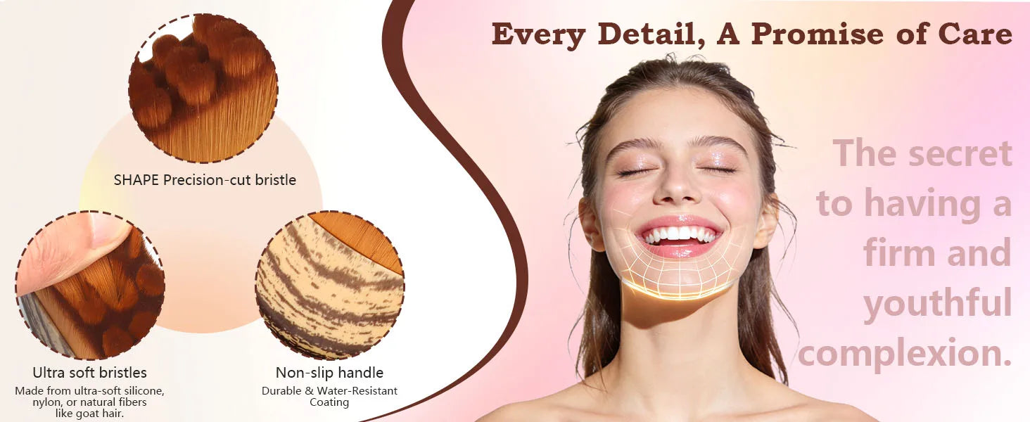 Massager Lymphatic Contour Face Brush Chin Jawline Sculpting Drainage Massager Face Ergonomically Designed Fit Skin Precisely
