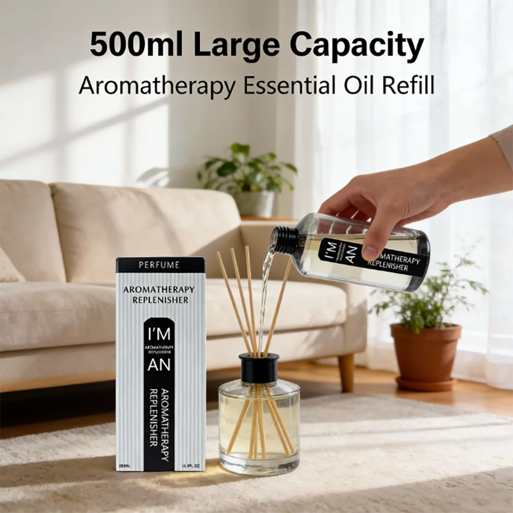 500ML Lasting Flameless Hotel Hilton Marriott White Tea Aromatherapy Refill Essential Oil for humidifier Fresh Air Aroma Machine