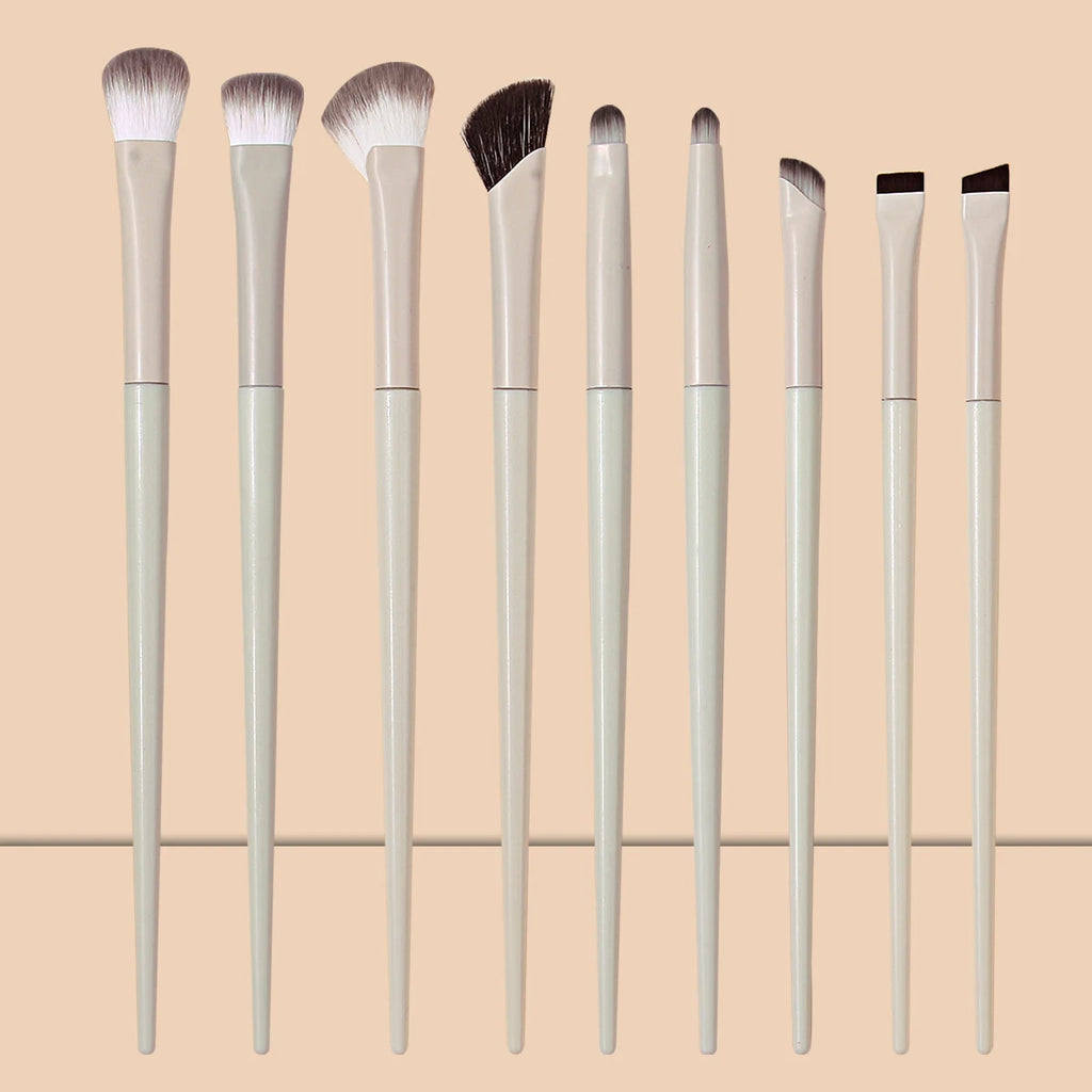 5/9/10pc Professional Eye Makeup Brush Set, Ultra-Thin Blade Eyeliner Brush, Nose Shadow Highlight Brush, Eye Smudge Brush Set