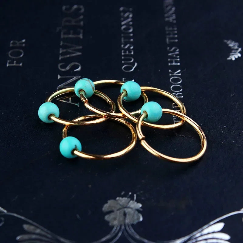 5-8Pcs Metal Hollow Out Hair Ring Accessories,Beads Hair Braid Rings Clips Dread Locks Hair Braiding Metal Cuffs Decoration Gold