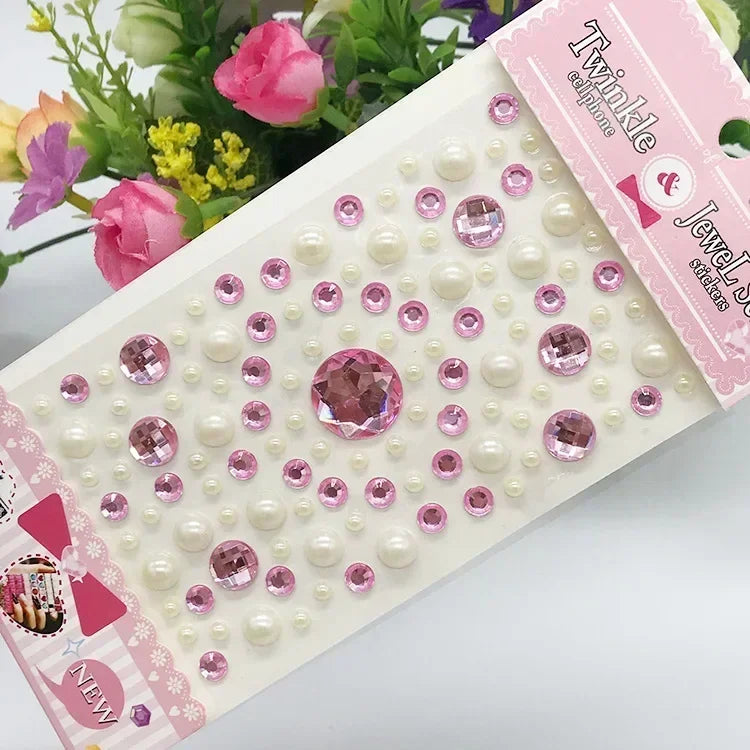 Rhinestone Acrylic Face Decoration Sticker Party Eyes Makeup Crystal Self-adhesive DIY Sticker Girls Face Diamond Tattoo Sticker